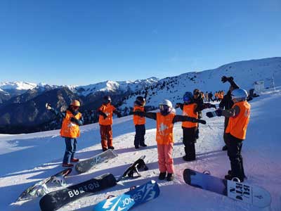 Nos jeunes snowboarders