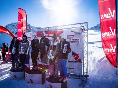 Podium ski de vitesse Vars 2023